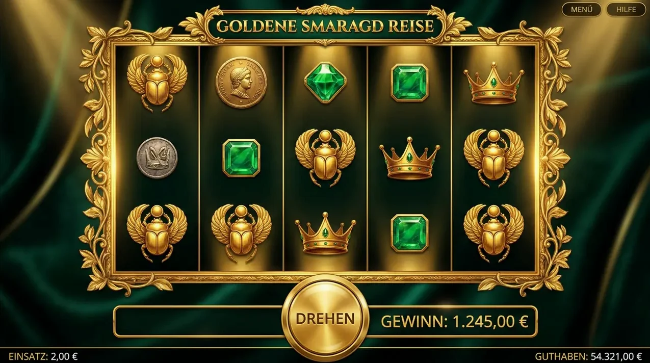 Online-Slots Bereich bei Knossi Casino mit goldenen Spielautomaten-Designs.
